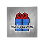 Prezerwatywa z nadrukiem TWÓJ PREZENT