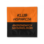 KLUB WSPARCIA ANONIMOWYCH SEKSOHOLIKÓW - prezerwatywa z nadrukiem